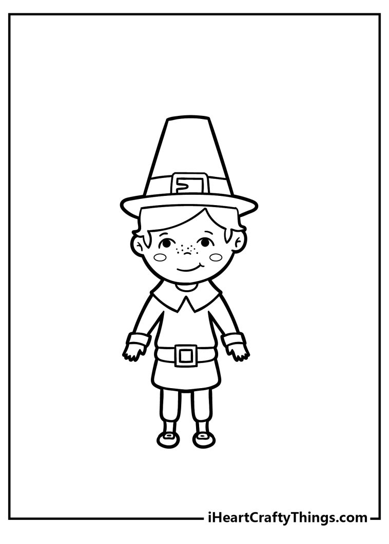 Pilgrim Coloring Pages (100% Free Printables)