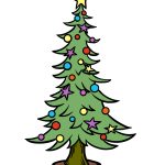 how to draw a cartoon Christmas Tree image