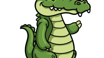 how to draw a Cartoon Alligator image