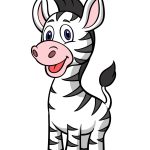 how to draw a cartoon zebra image