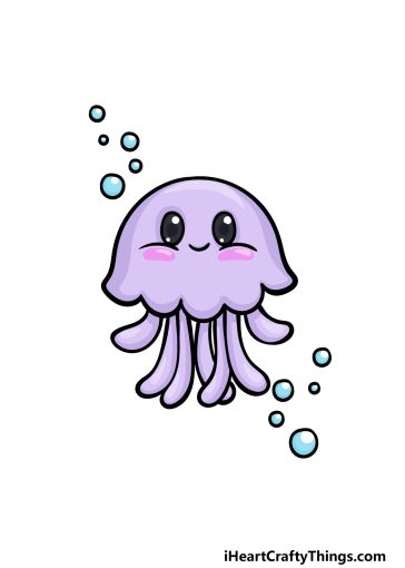 How to Draw A Cartoon Jellyfish image