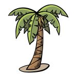 how to draw a cartoon palm tree image