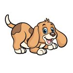 how to draw a cartoon puppy image