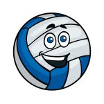 how to draw a cartoon volleyball image