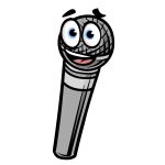 how to draw a cartoon microphone image