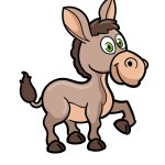 how to draw a cartoon donkey image