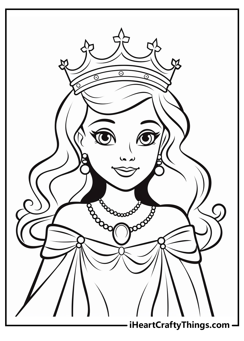 queen coloring printable for kids