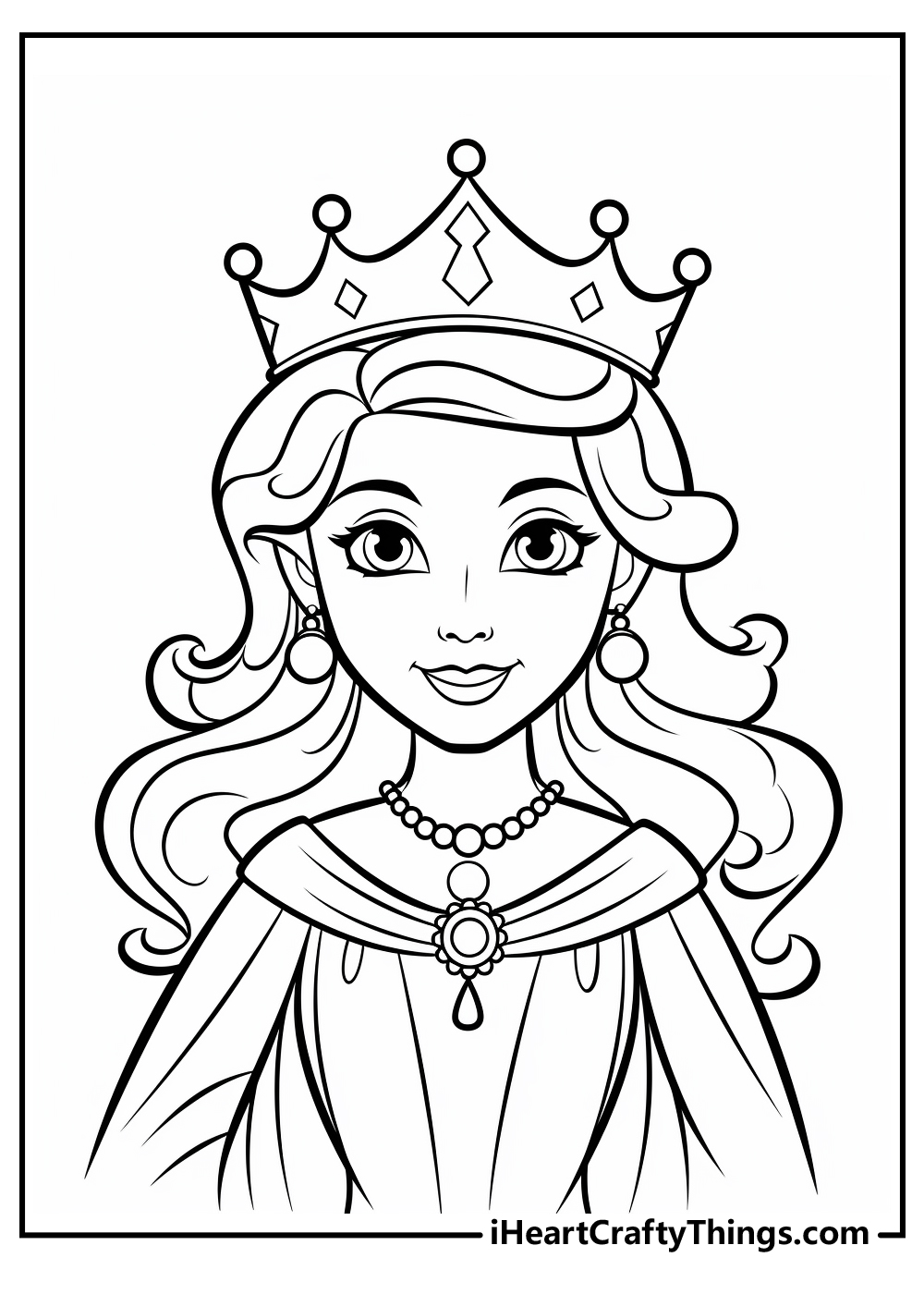 new queen coloring pages