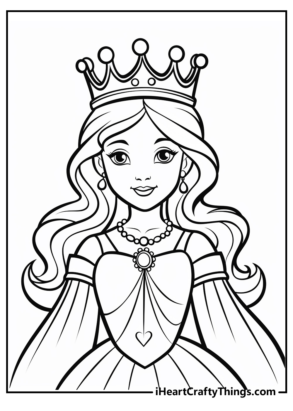 cartoon queen coloring pages