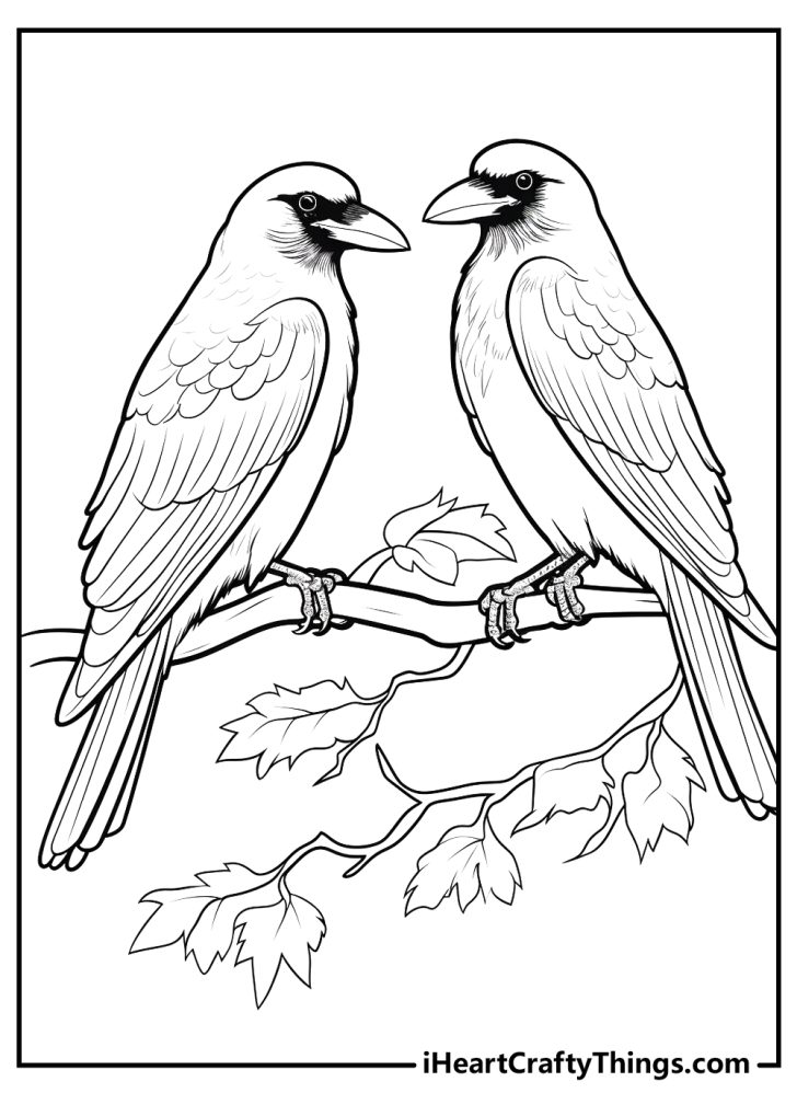 Raven Coloring Pages (100% Free Printables)