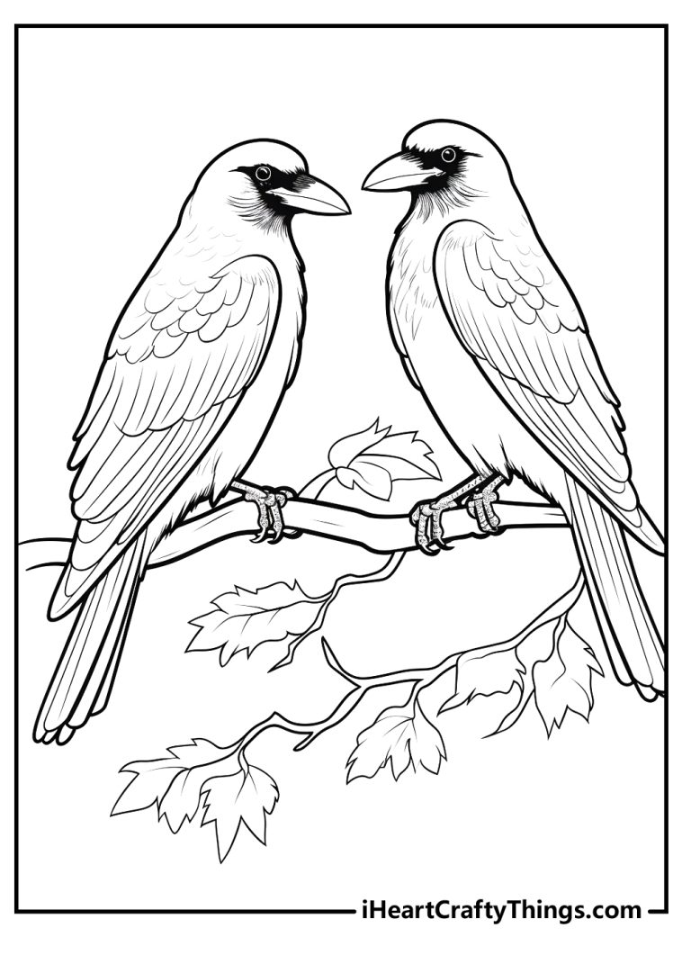 Raven Coloring Pages (100% Free Printables)