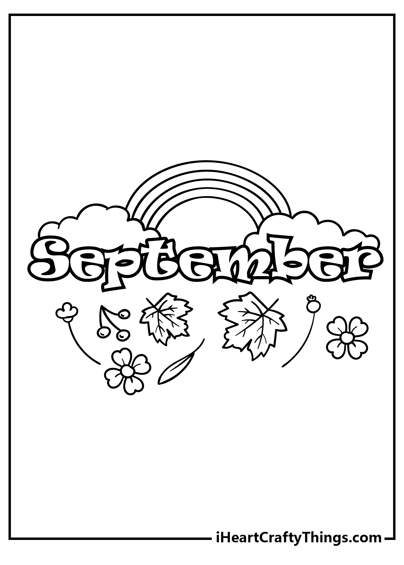 September Easy Coloring Pages