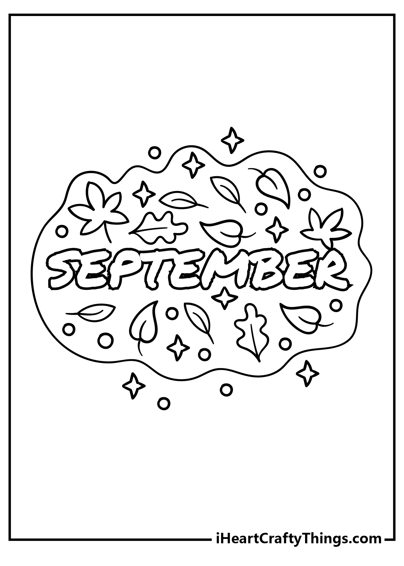 September Coloring Book free printable