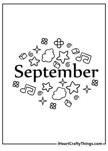 September Coloring Pages free printable