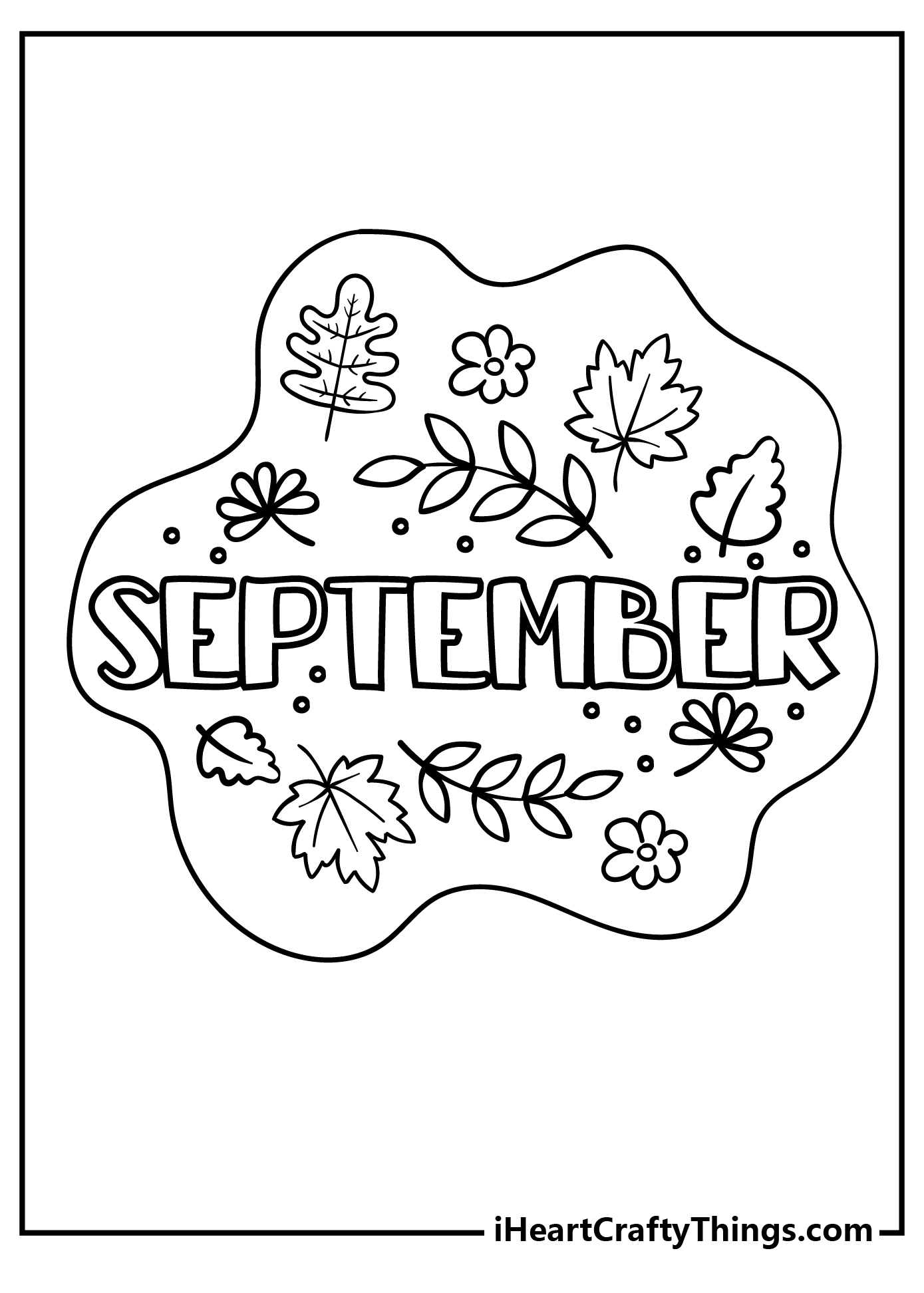 September Coloring Book for adults free download