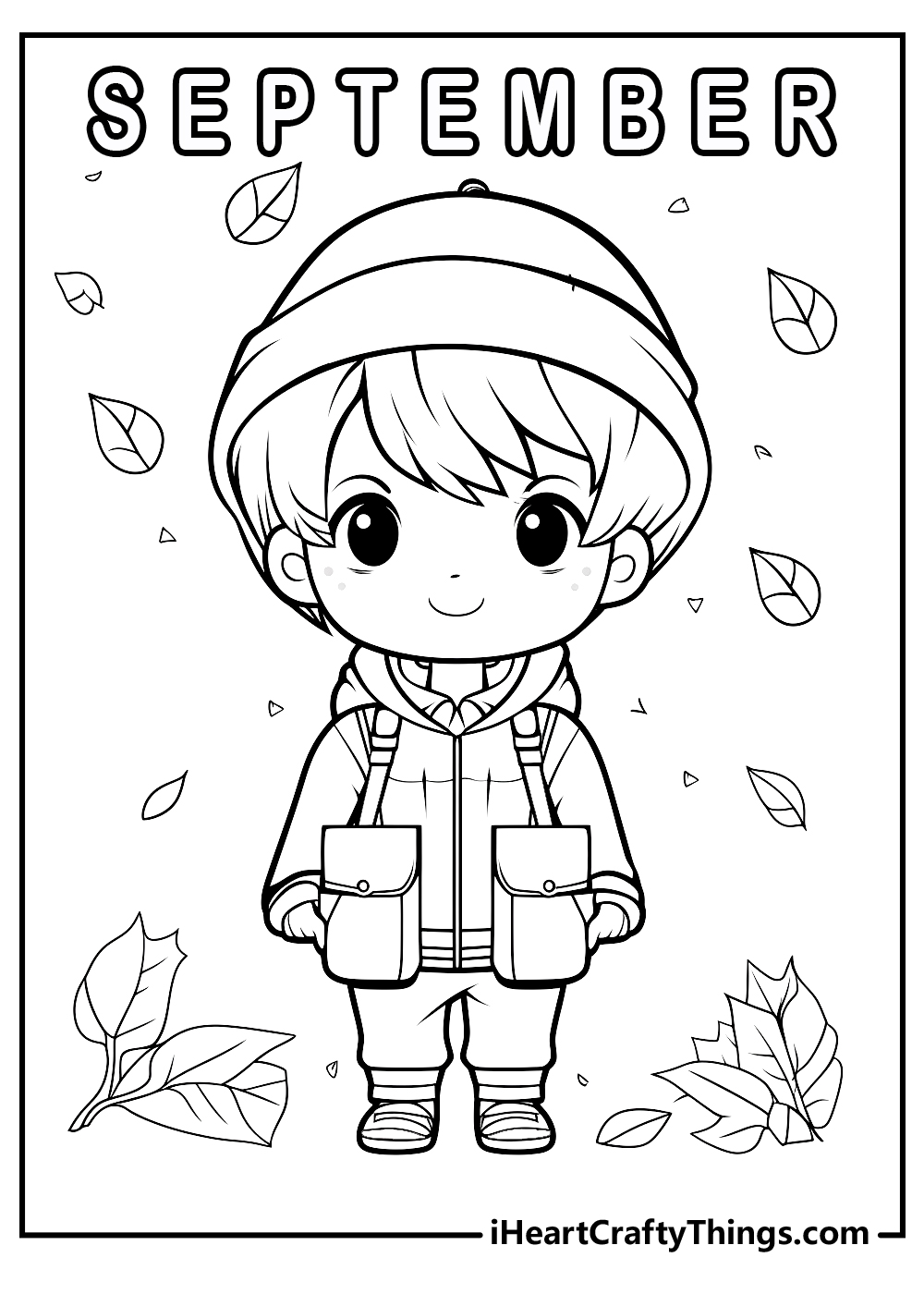 autumn forest september coloring pages