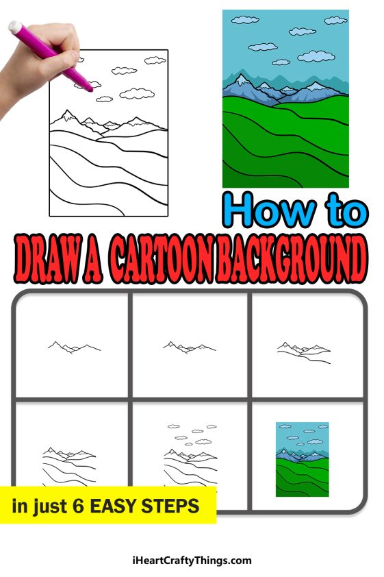 Cartoon Background Drawing - How To Draw A Cartoon Background Step By Step