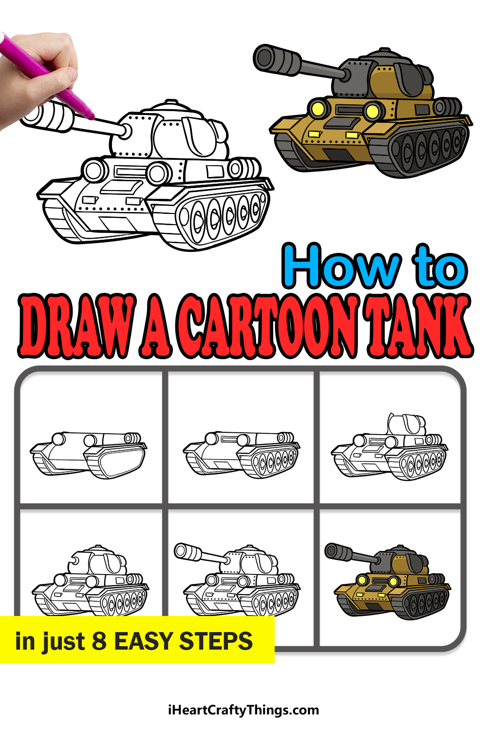 Tank Drawing - How To Draw A Tank Step By Step