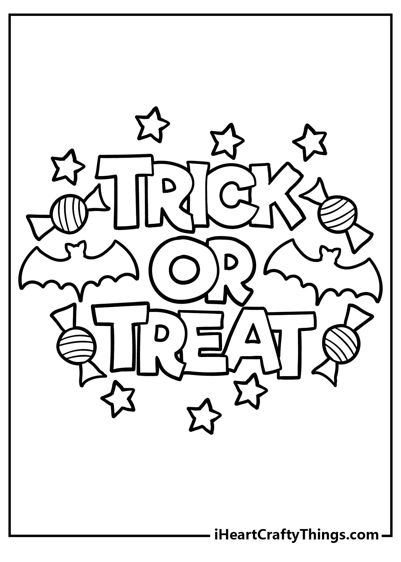 Trick Or Treat Coloring Pages for kids free download