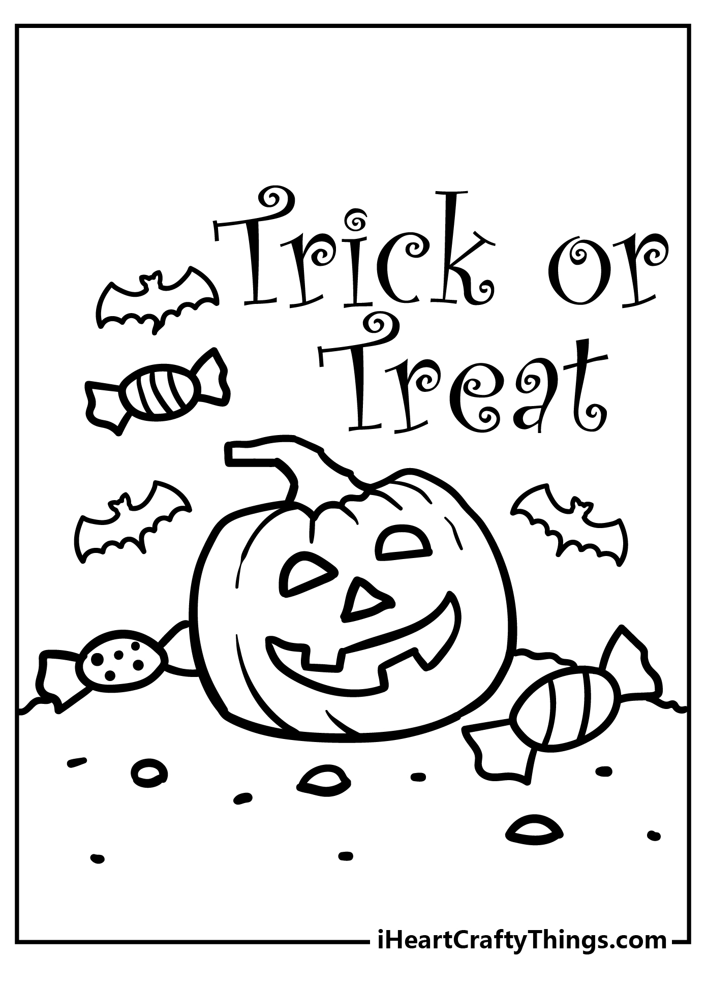 Trick Or Treat Coloring Pages free pdf download