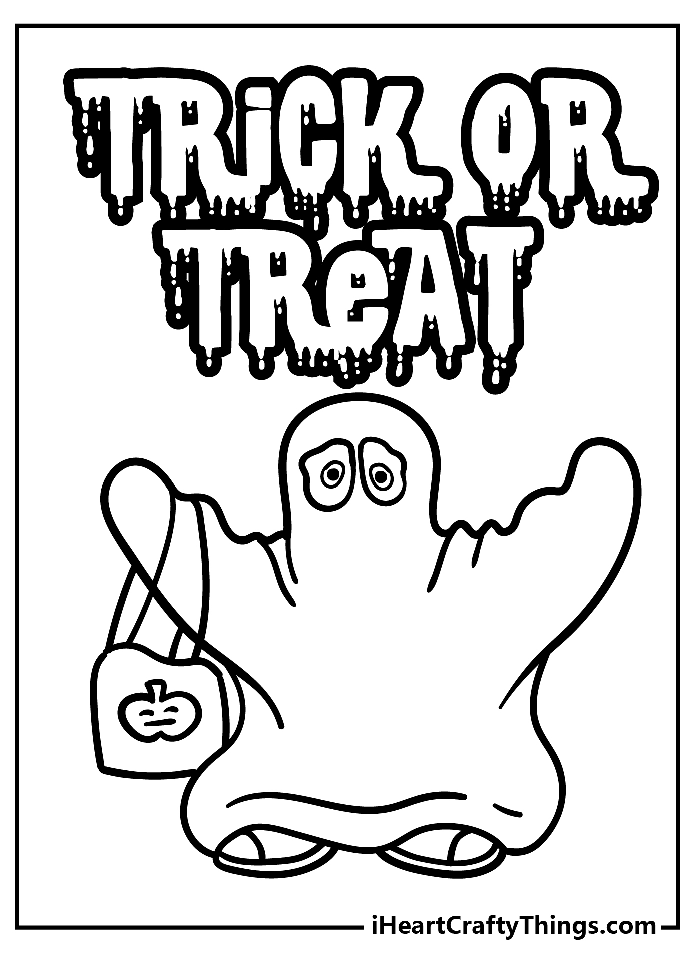 Trick Or Treat Coloring Book for kids free printable