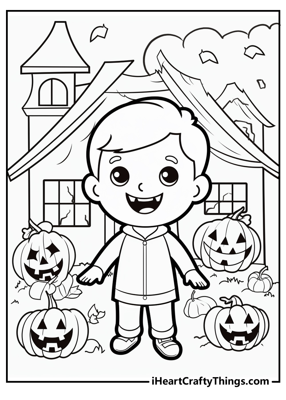 trick or treat coloring sheet free download