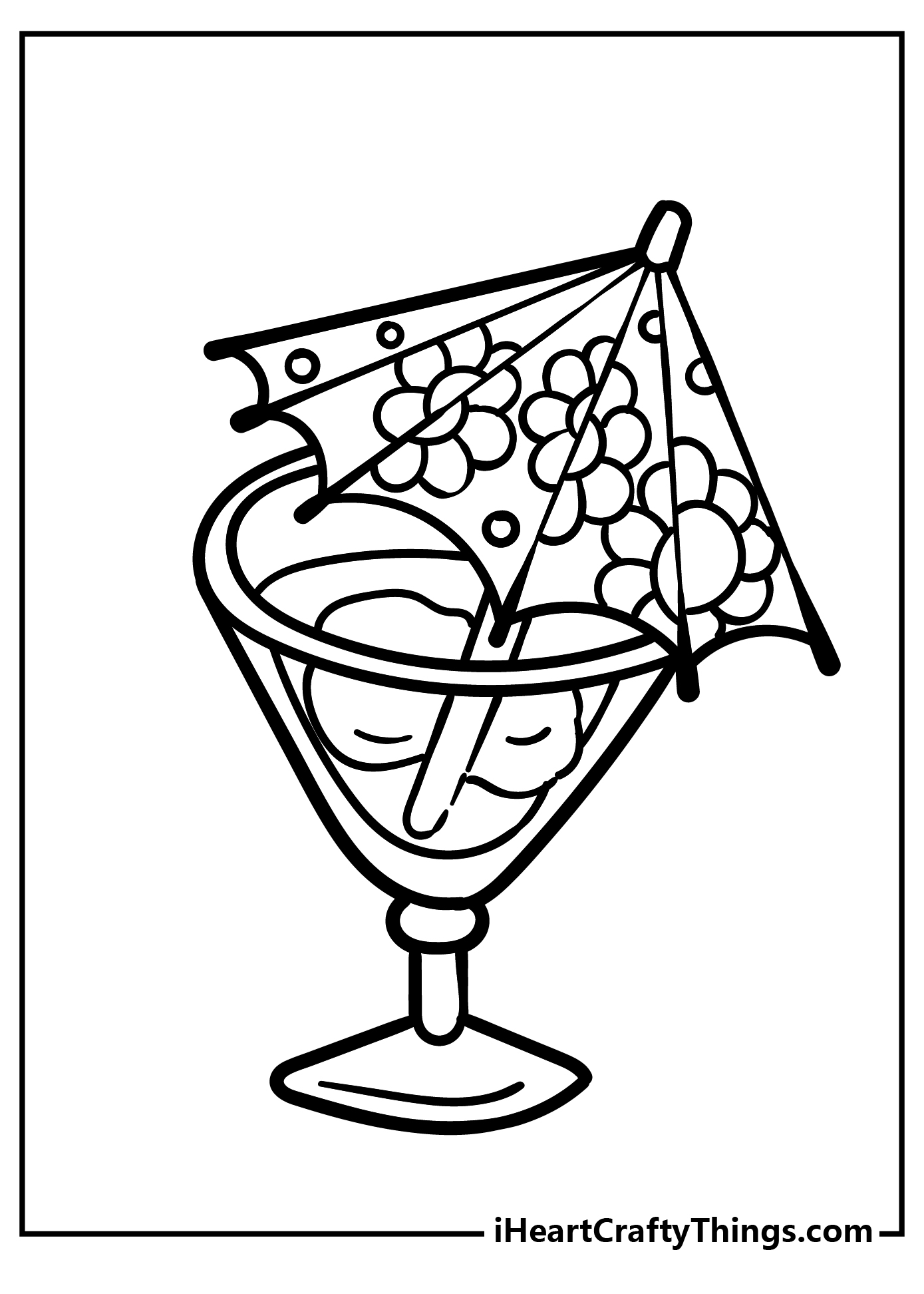 Tropical Easy Coloring Pages