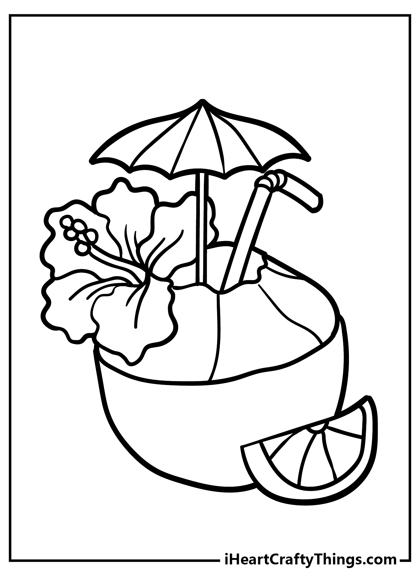 Tropical Coloring Sheet for children free download