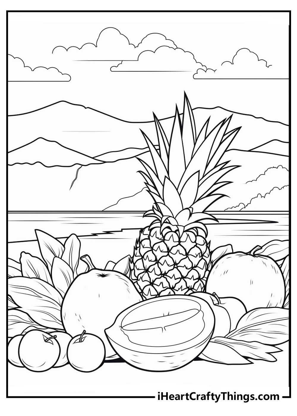 tropical coloring pages free download