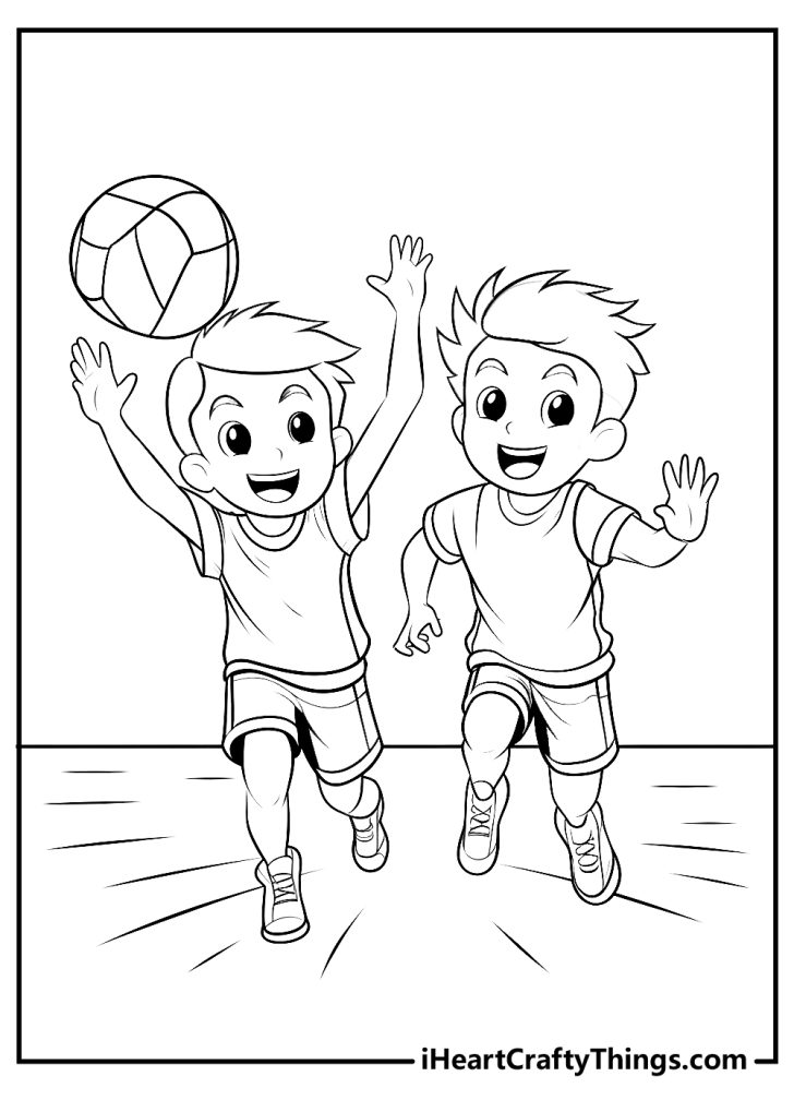 Volleyball Coloring Pages (100% Free Printables)