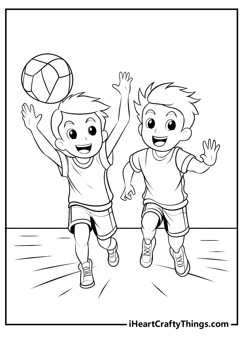 volleyball coloring pages for kids