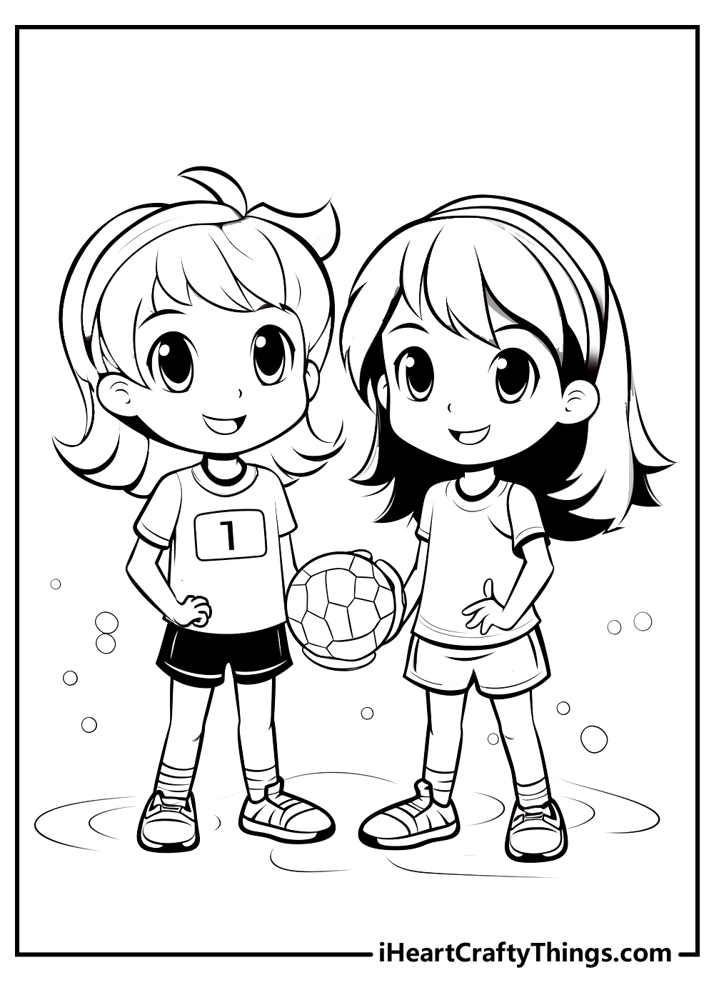 volleyball coloring printable for kids