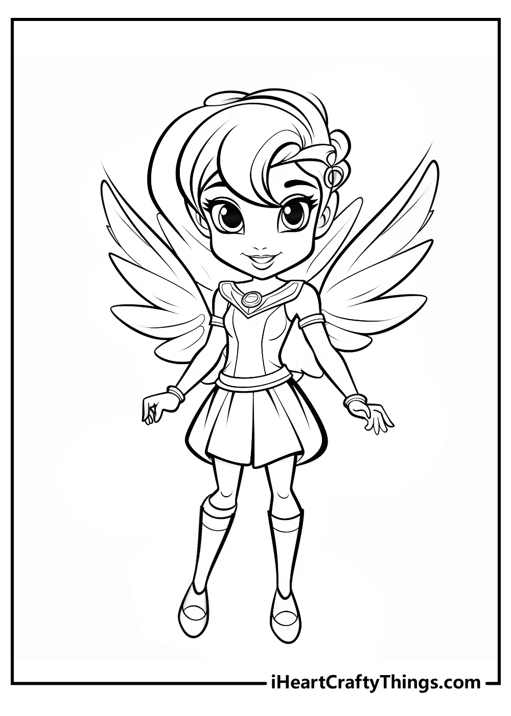 black-and-white winx coloring pages