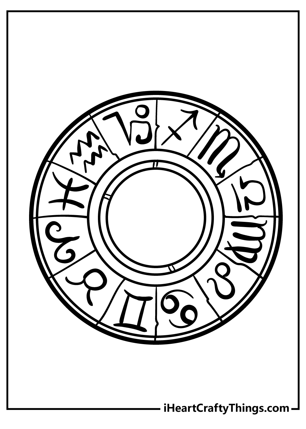 Zodiac Sign Coloring Pages for kids free download