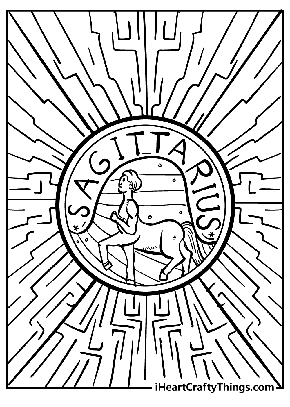Zodiac Sign Easy Coloring Pages