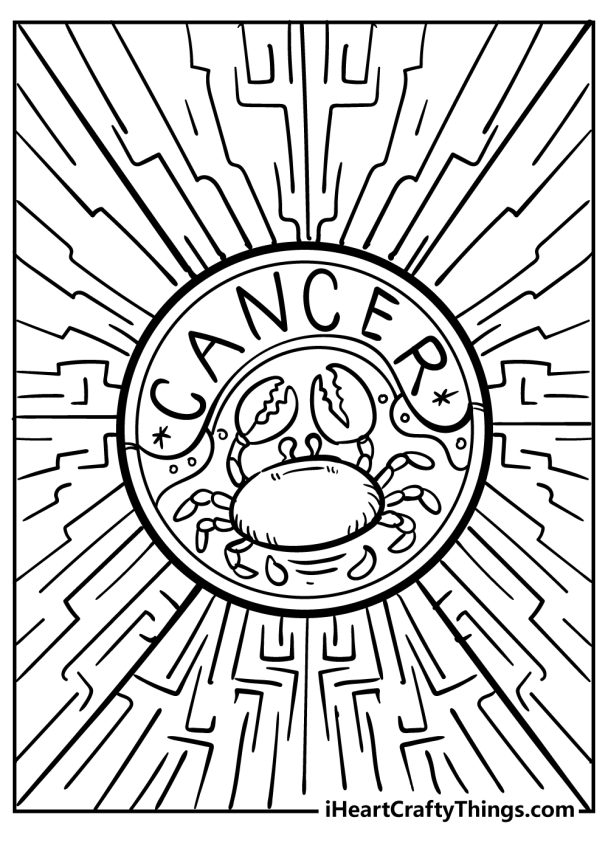 Zodiac Sign Coloring Pages (100% Free Printables)