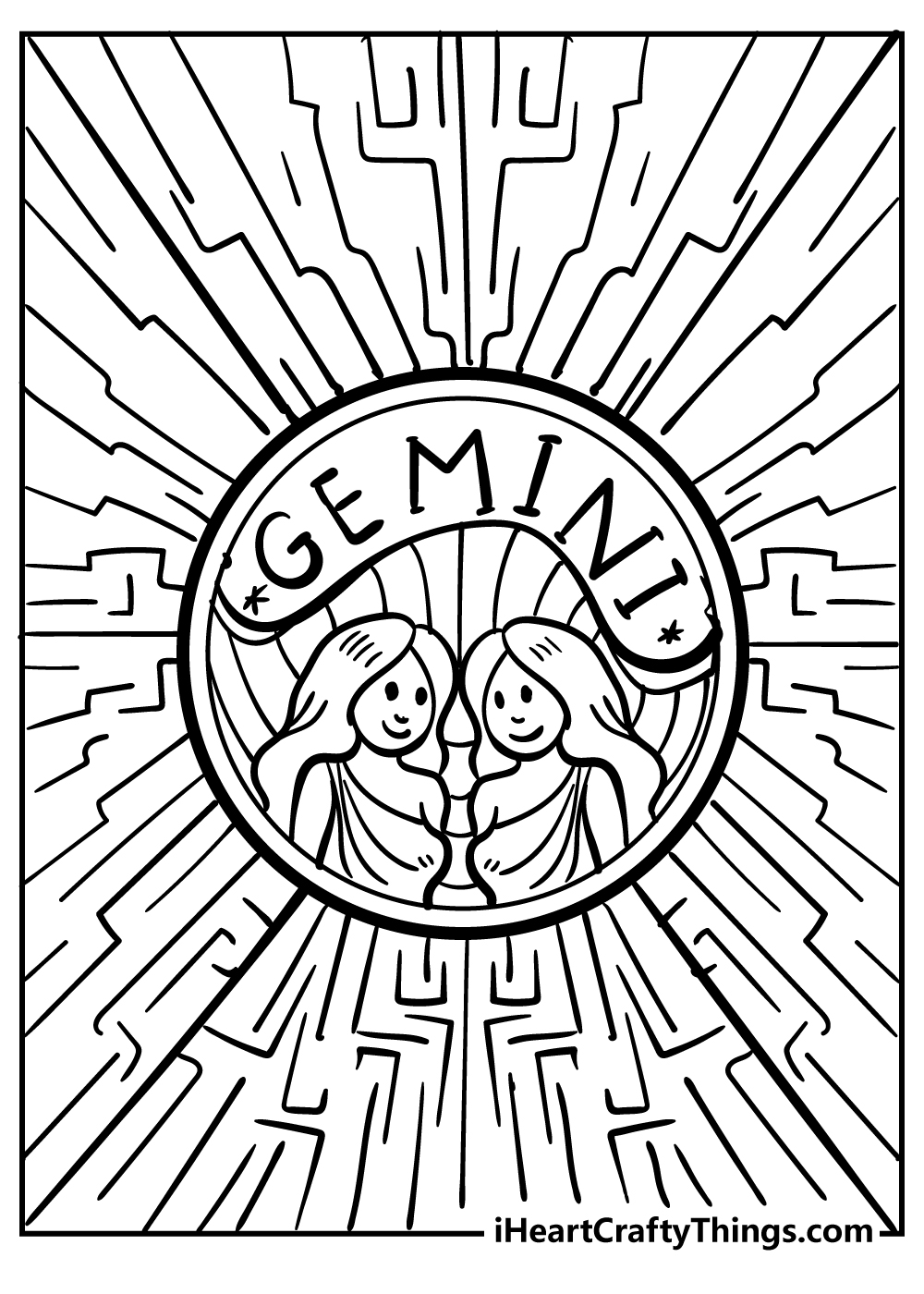 Zodiac Sign Coloring Pages free pdf download