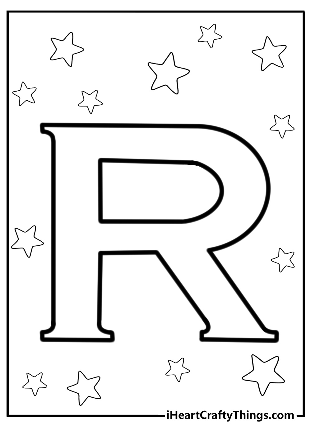 Capital letter r coloring page
