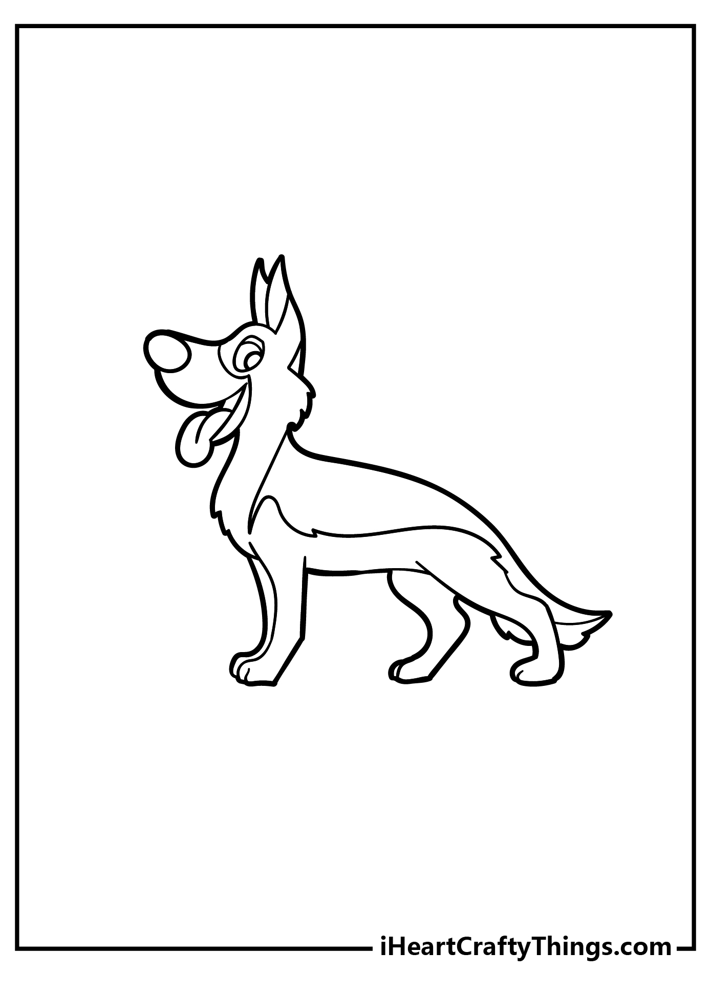 German Shepherd Coloring Pages for adults free printable