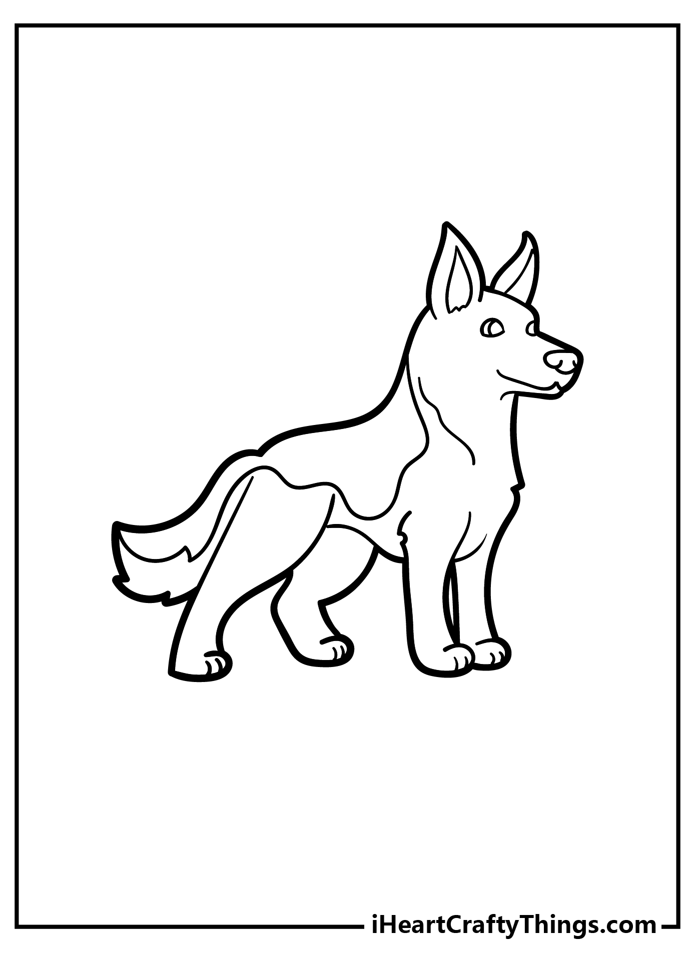 German Shepherd Coloring Book free printable