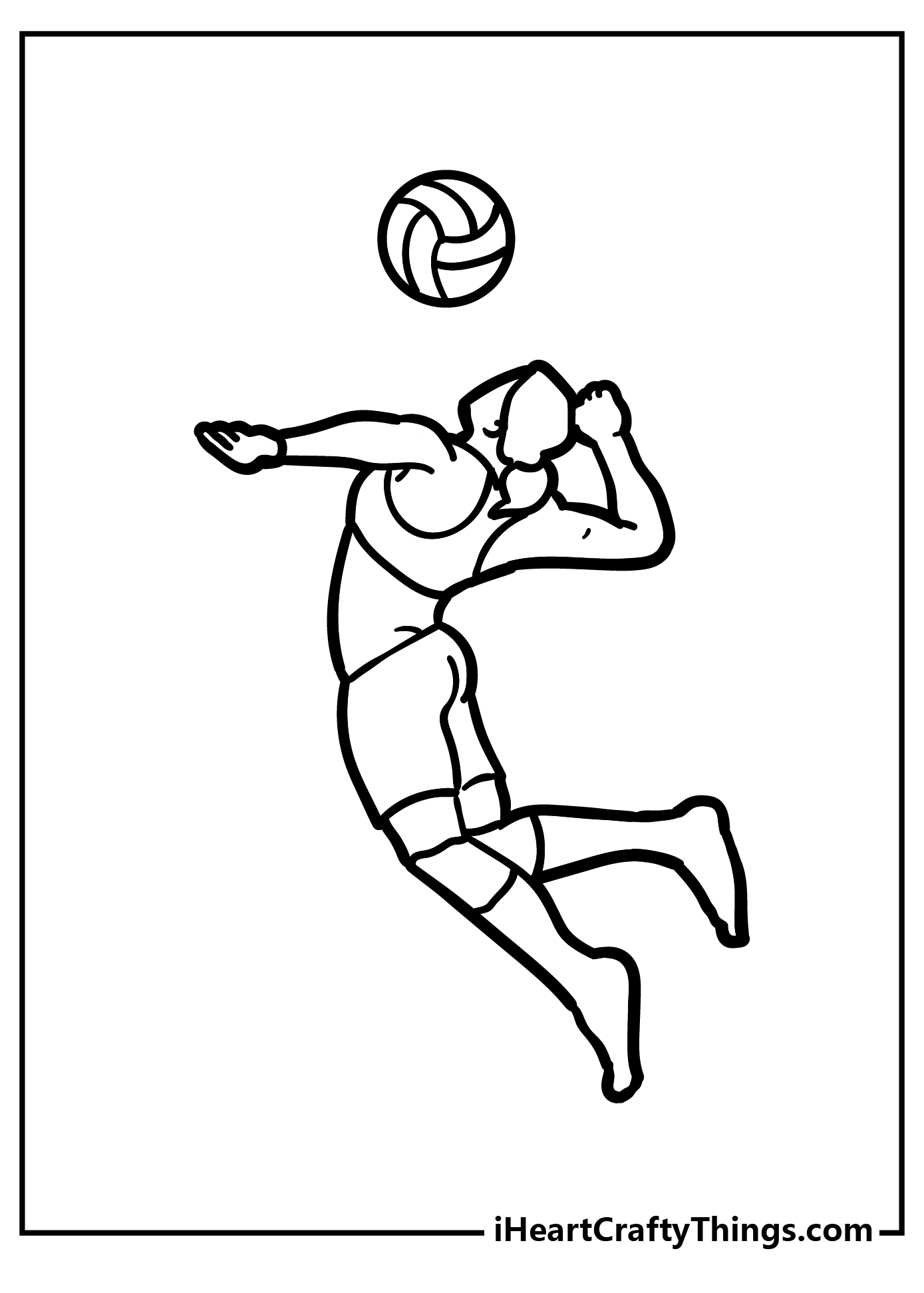 Volleyball Coloring Pages free pdf download