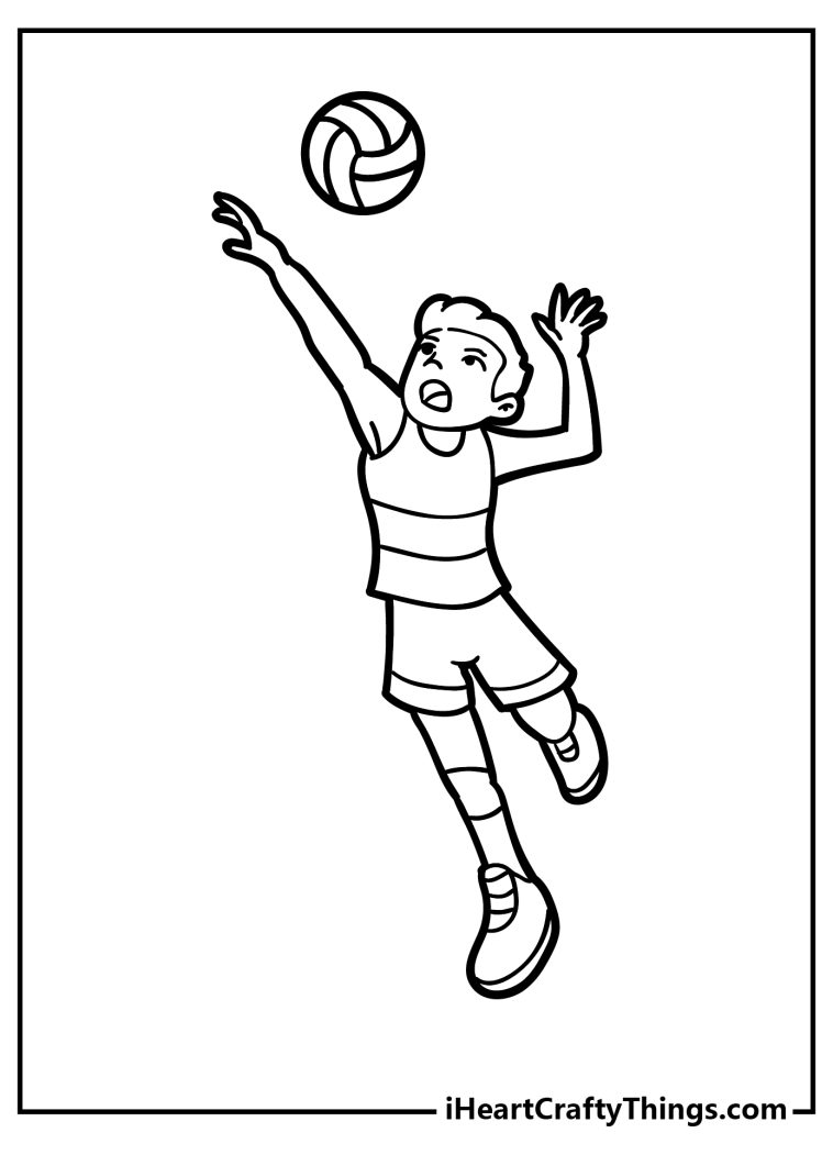 Volleyball Coloring Pages (100% Free Printables)