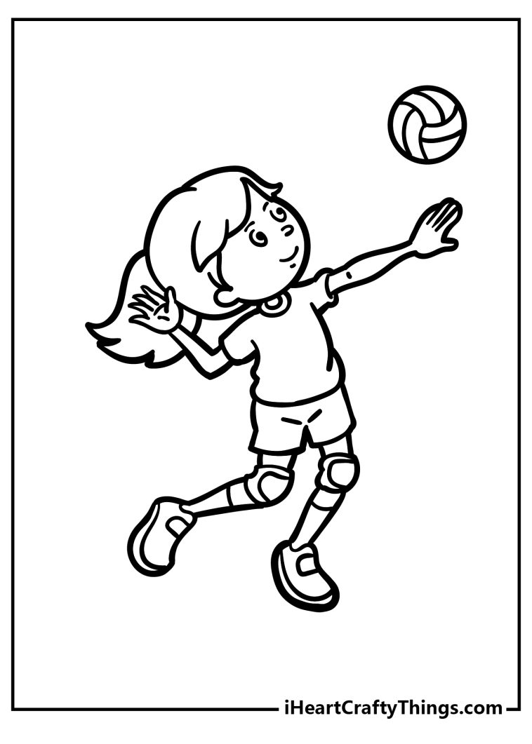 10 Volleyball Printable Coloring Pages for Kids and Adults