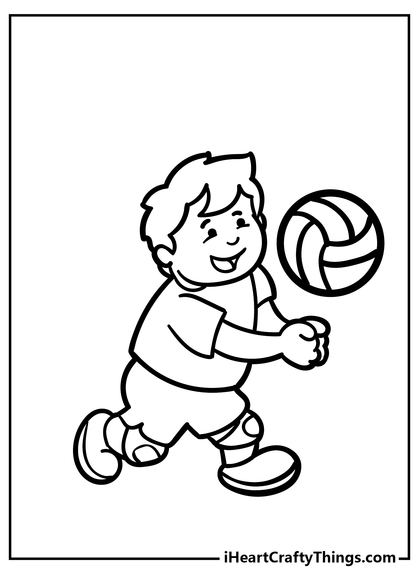 Volleyball Coloring Book for kids free printable