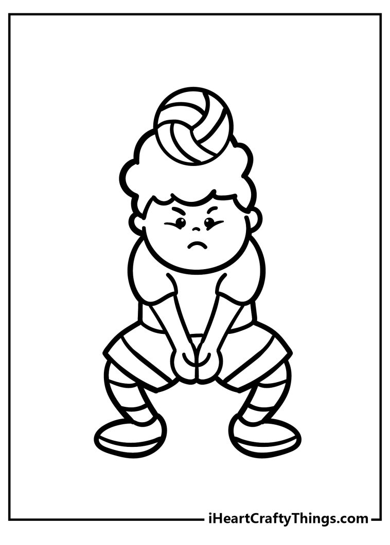 10 Volleyball Printable Coloring Pages for Kids and Adults