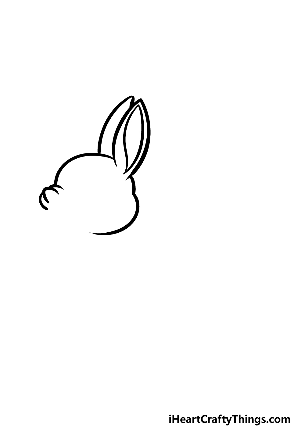 how to draw a cartoon rabbit step 1