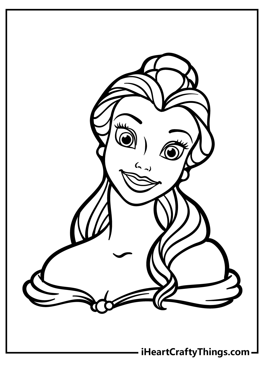 belle in her ball gown coloring pages