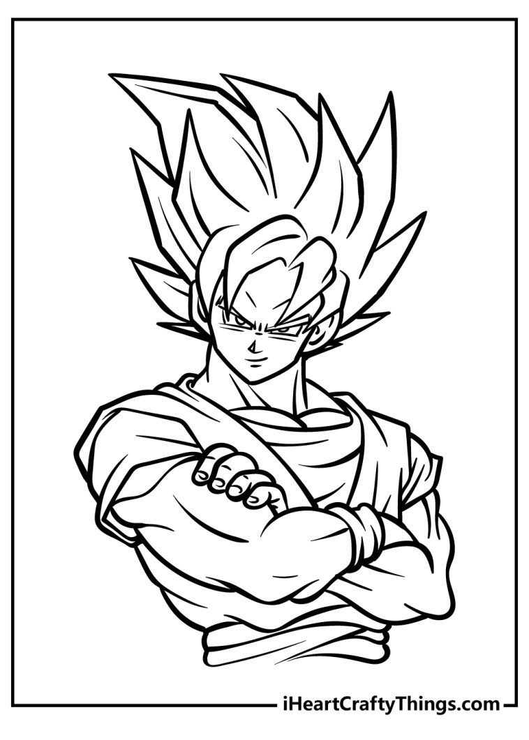 30 Goku Coloring Pages (Easy Free PDF Printables For Kids)