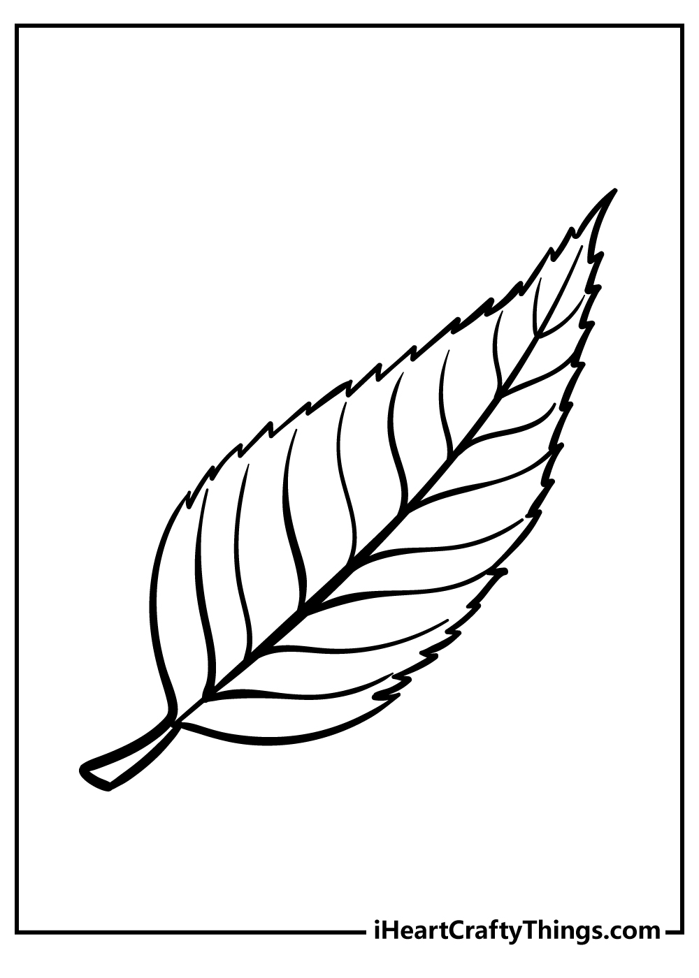 Leaf Coloring Pages for kids free download