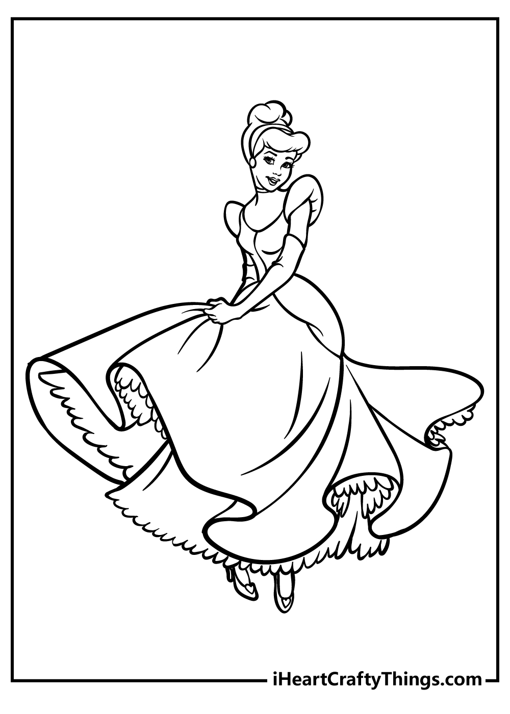 cinderella birds coloring pages